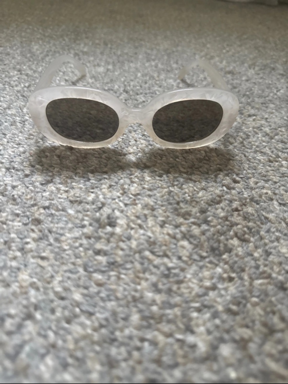 Target Clear White Oval Kids Sunglasses with Black Lenses